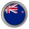 Flag of New Zealand round as a button