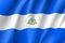 Flag Nicaragua realistic icon