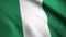 Flag of Nigeria animation. Nigeria flag waving on wind