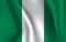 Flag of Nigeria. Realistic waving flag of Federal Republic of Nigeria.