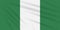 Flag Nigeria swaying in wind, realistic vector