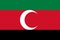flag of Nilo Saharan peoples Fur people. flag representing ethnic group or culture, regional authorities. no flagpole. Plane