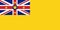 Flag Niue in official rate and colors, vector