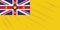 Flag Niue swaying in wind, vector