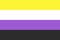 Flag of non-binary and nonbinary sex and gender with no binary sexual identity