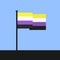 Flag of non-binary and nonbinary sex and gender with no binary sexual identity.