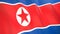 The flag of North Korea. Waving silk flag of North Korea. High quality render. 3D illustration