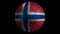 Flag of Norway as an icon. Rotating ball with texture.