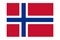Flag of Norway. Simple vector illustration of norwegian flag