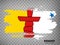 Flag of  Nunavut from brush strokes. Canada.  Flag  Nunavut Territory with title on transparent background for your web site desig