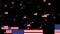 Flag Off America Flying in Motion Graphic with alpha Channel Background