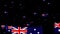 Flag Off Australia Flying in Motion Graphic with alpha Channel Background