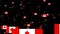 Flag Off Canada Flying in Motion Graphic with alpha Channel Background