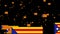 Flag Off Catalonia Flying in Motion Graphic with alpha Channel Background