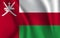Flag of Oman. Realistic waving flag of Sultanate of Oman