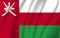 Flag of Oman. Realistic waving flag of Sultanate of Oman.