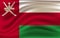 Flag of Oman. Realistic waving flag of Sultanate of Oman.