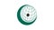Flag of Organisation of Islamic Cooperation, Organisation of the Islamic Conference, OIC, green shade and globe, with the Kaaba at