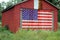 Flag Painted on Barn