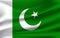 Flag of Pakistan. Realistic waving flag of Islamic Republic of Pakistan