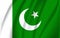 Flag of Pakistan. Realistic waving flag of Islamic Republic of Pakistan.