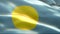 Flag of Palau waving in the wind. 4K High Resolution Full HD. Looping Video of International Flag of Palau.