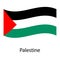 Flag of Palestine. Palestine Icon vector illustration