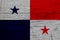 Flag of Panama. Wooden texture of the flag of Panama