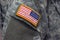 Flag Patch on Iraq War Soldier Uniform