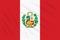 Flag Peru swaying in wind, realistic vector