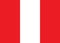 The flag of Peru with two red vertical bands on the sides and one vertical white band in the middle