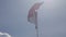 Flag of Peru waving against blue sky