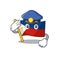 Flag philippines Cartoon character dressed as a Police officer