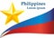 Flag of the Philippines, Republic of the Philippines. vector illustration.