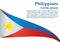 Flag of the Philippines, Republic of the Philippines. vector illustration.