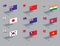 Flag Pins - Asia, Pacific