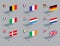 Flag Pins - EU 1958 - 1973