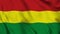 Flag of the Plurinational State of Bolivia fluttering in the wind