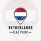 flag point netherlands logo vector illustration template icon graphic design. maps location country sign or symbol