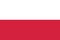 Flag of Poland textile cloth background.