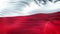 Flag of Poland waving on sun. Seamless loop with highly detailed fabric texture. Loop ready in 4k resolution.