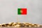 The Flag of Portugal with Coins.