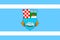 Flag of Primorje-Gorski Kotar County in Croatia