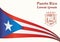 Flag of Puerto Rico, Commonwealth of Puerto Rico. vector illustration.