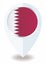 Flag of Qatar, location icon For Multipurpose, State of Qatar.