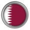 Flag Qatar round as a button