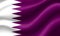 Flag of Qatar waving in the wind.