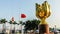 The flag-raising ceremony is held on the Bauhinia square, Hong Kong,China