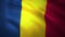 Flag Republic of Chad, fluttering in the wind. Seamless looping video. 3D rendering. 4K