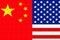 Flag of the republic of china and half usa united states of amer